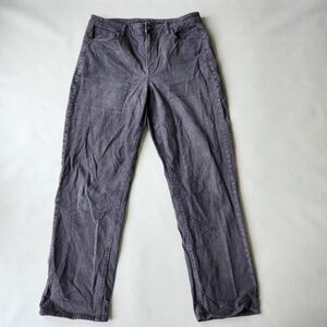 American Eagle Outfitters Women's Corduroy Pants in Gray Straight Leg Long